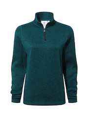 Tog 24 Blue Womens Pearson Knitlook Zipneck Deep Fleece - Image 7 of 7