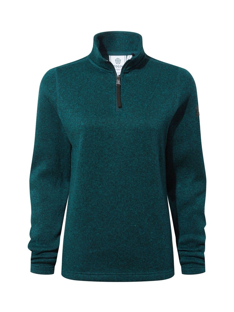 Tog 24 Blue Womens Pearson Knitlook Zipneck Deep Fleece - Image 7 of 7