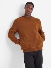 Tog 24 Brown Todd Mens Sherpa Sweat Petrol Jumper - Image 3 of 6