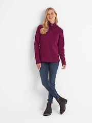 Morado - Forro polar grueso con cremallera en el cuello de efecto punto para mujer de 24 tog de Pearson - Imagen 1 de 6
