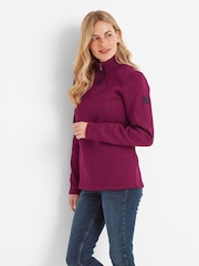 Morado - Forro polar grueso con cremallera en el cuello de efecto punto para mujer de 24 tog de Pearson - Imagen 2 de 6