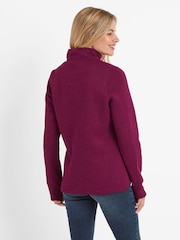 Morado - Forro polar grueso con cremallera en el cuello de efecto punto para mujer de 24 tog de Pearson - Imagen 4 de 6