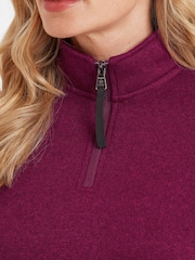 Morado - Forro polar grueso con cremallera en el cuello de efecto punto para mujer de 24 tog de Pearson - Imagen 5 de 6