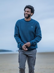 Tog 24 Green Todd Mens Sherpa Sweat Petrol Jumper - Image 2 of 8
