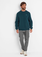 Tog 24 Green Todd Mens Sherpa Sweat Petrol Jumper - Image 3 of 8