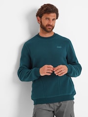 Tog 24 Green Todd Mens Sherpa Sweat Petrol Jumper - Image 4 of 8