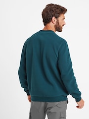 Tog 24 Green Todd Mens Sherpa Sweat Petrol Jumper - Image 5 of 8
