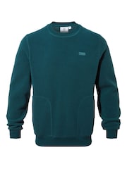 Tog 24 Green Todd Mens Sherpa Sweat Petrol Jumper - Image 8 of 8