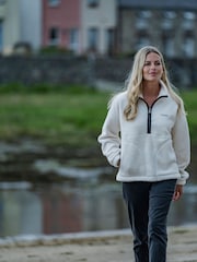 Tog 24 Cream Womens Vance Sherpa Zip Neck Fleece - Image 1 of 6