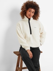 Tog 24 Cream Womens Vance Sherpa Zip Neck Fleece - Image 4 of 6