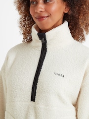 Tog 24 Cream Womens Vance Sherpa Zip Neck Fleece - Image 5 of 6
