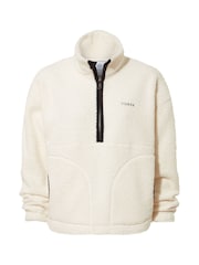 Tog 24 Cream Womens Vance Sherpa Zip Neck Fleece - Image 6 of 6