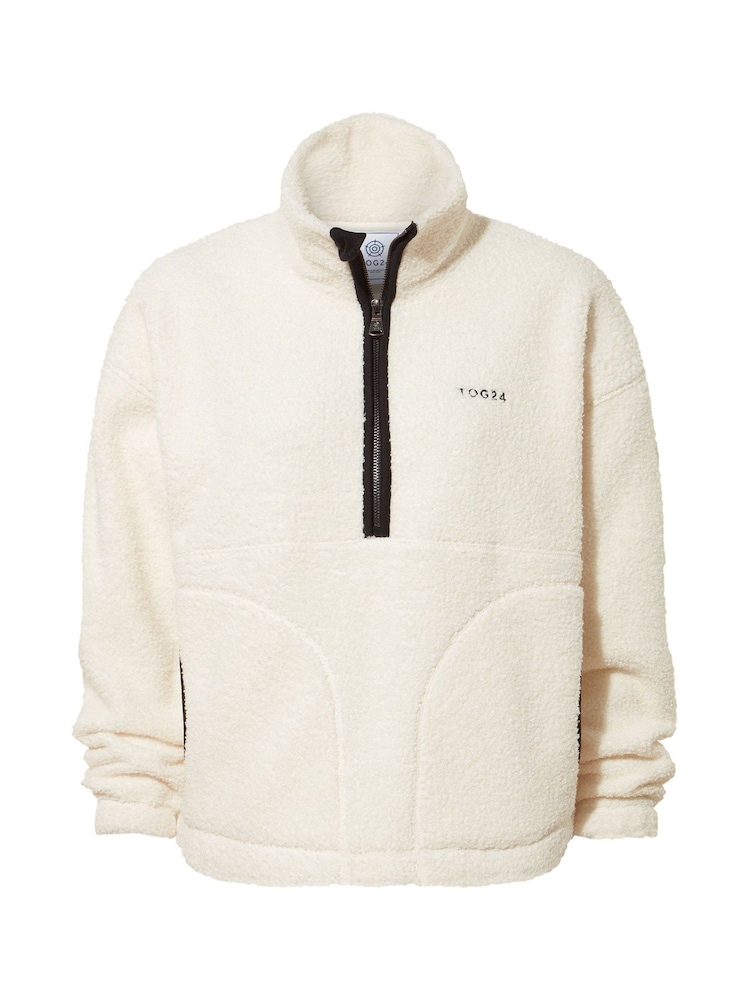 Tog 24 Cream Womens Vance Sherpa Zip Neck Fleece - Image 6 of 6