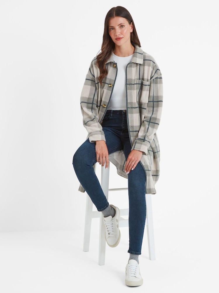 Tog 24 Grey Womens Slough Check Shacket - Image 5 of 7