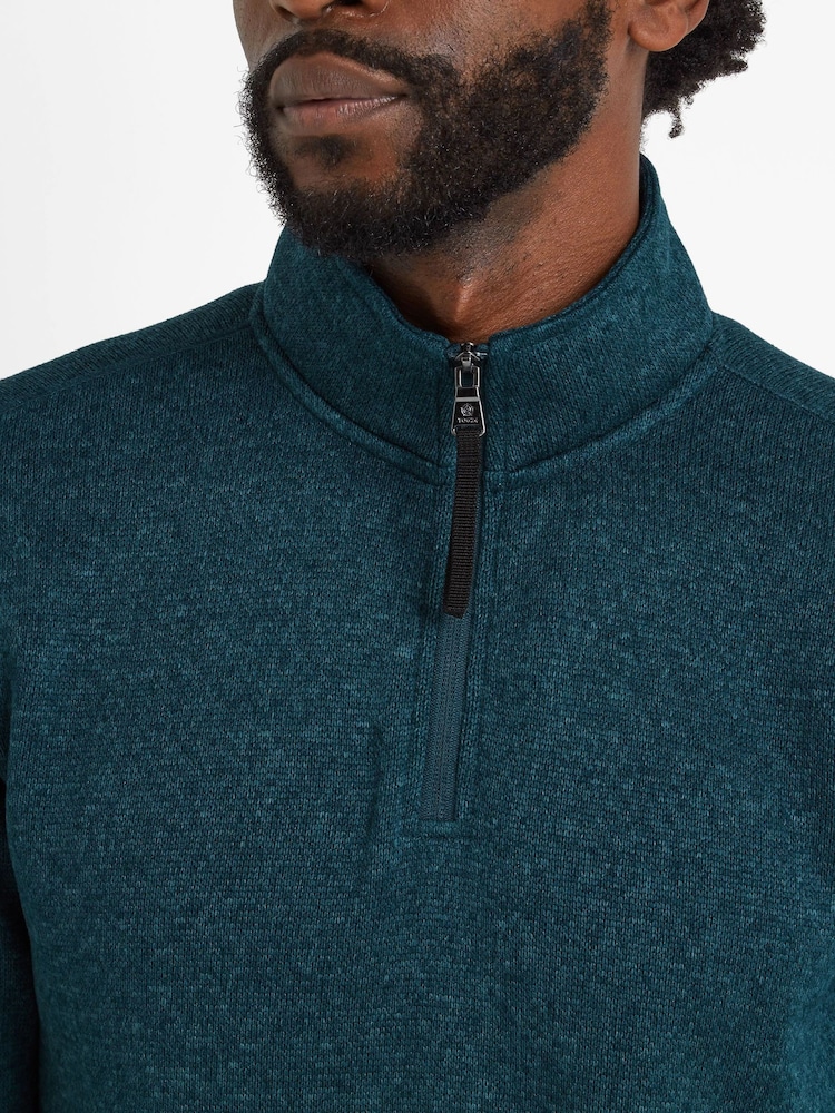 Groen - Tog 24 Pearson fleece met gebreide look en kwartrits - Image 5 of 6