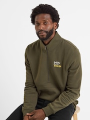 Tog 24 Green Mens Renard Quarter Zip Sweatshirt - Image 4 of 5