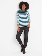 Tog 24 Blue Womens Pippa Long Sleeve 100% Cotton T-Shirt - Image 1 of 5