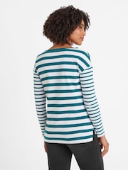 Tog 24 Blue Womens Pippa Long Sleeve 100% Cotton T-Shirt - Image 3 of 5