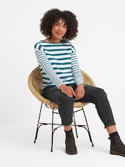 Tog 24 Blue Womens Pippa Long Sleeve 100% Cotton T-Shirt - Image 4 of 5