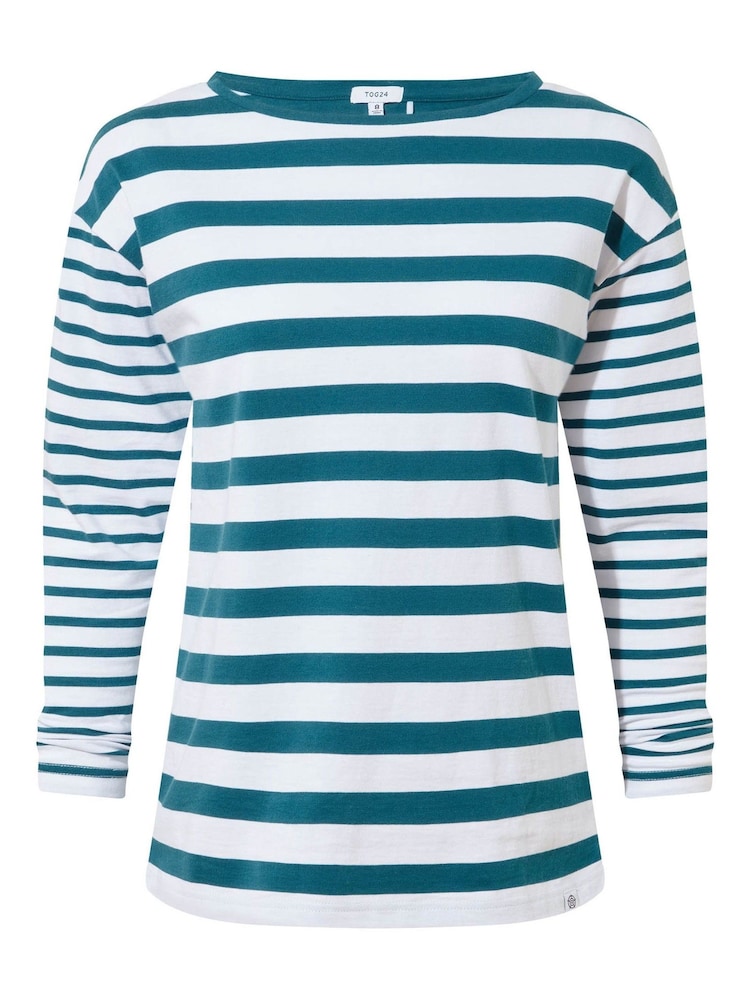 Tog 24 Blue Womens Pippa Long Sleeve 100% Cotton T-Shirt - Image 5 of 5