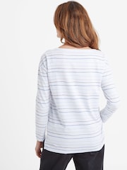 Tog 24 Blue Womens Pippa Long Sleeve 100% Cotton T-Shirt - Image 3 of 5