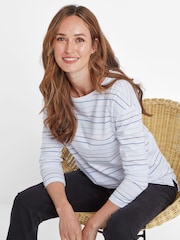 Tog 24 Blue Womens Pippa Long Sleeve 100% Cotton T-Shirt - Image 4 of 5