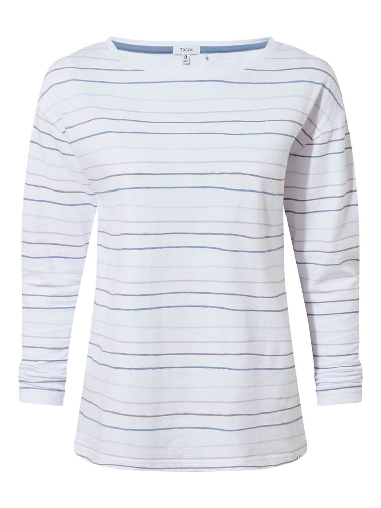 Tog 24 Blue Womens Pippa Long Sleeve 100% Cotton T-Shirt - Image 5 of 5