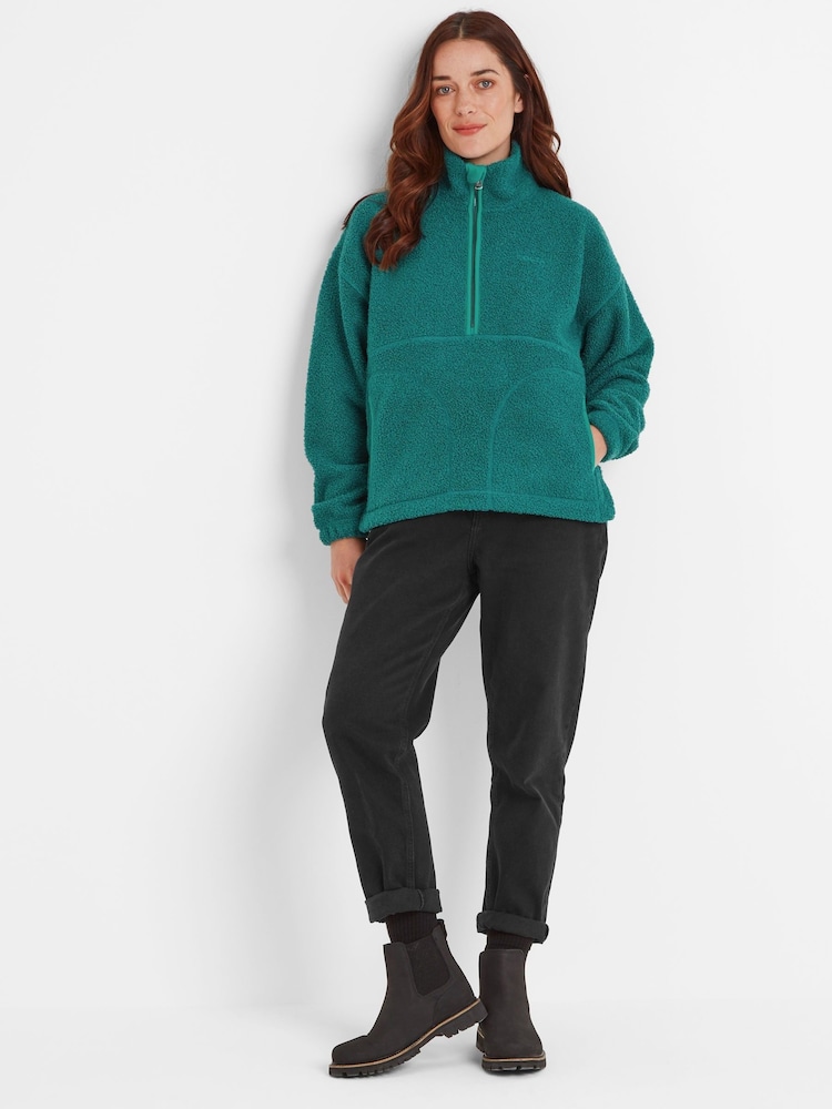 Tog 24 Blue Vance Womens Sherpa Zip Neck  Jumper - Image 1 of 7