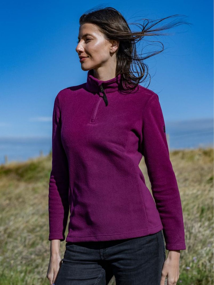 Tog 24 Purple Revive Fleece Zip Neck Jumper - Image 1 of 8 Tog 24 Purple Revive Fleece Zip Neck Jumper - Image 1 of 8