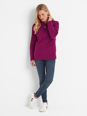 Tog 24 Purple Revive Fleece Zip Neck Jumper - Image 1 of 6