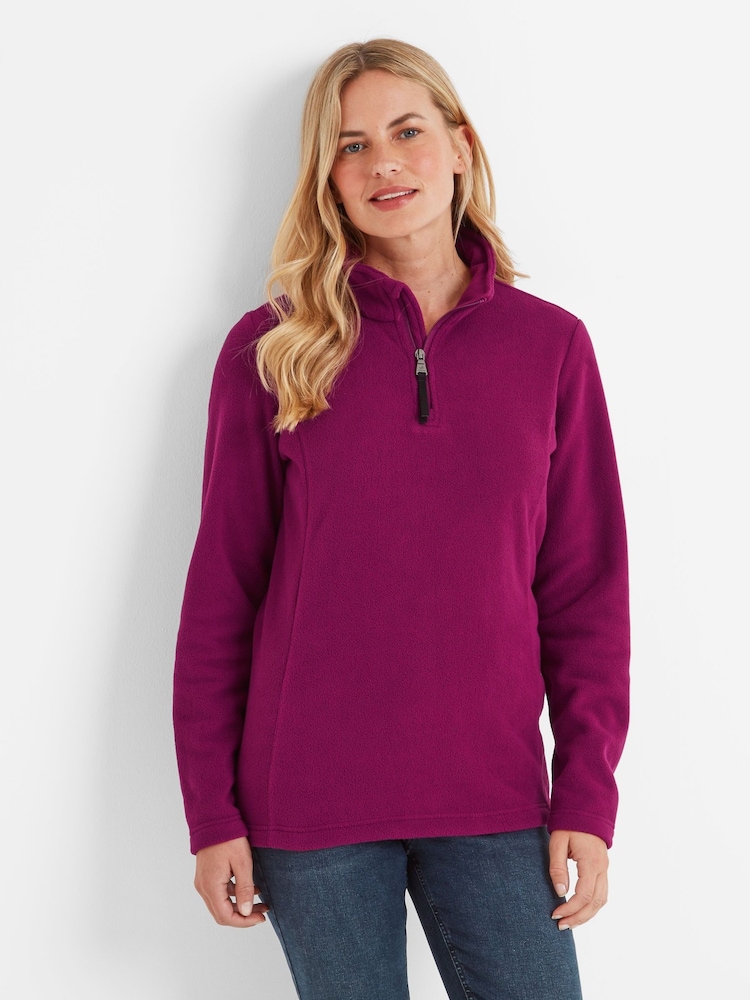 Tog 24 Purple Revive Fleece Zip Neck Jumper - Image 2 of 6
