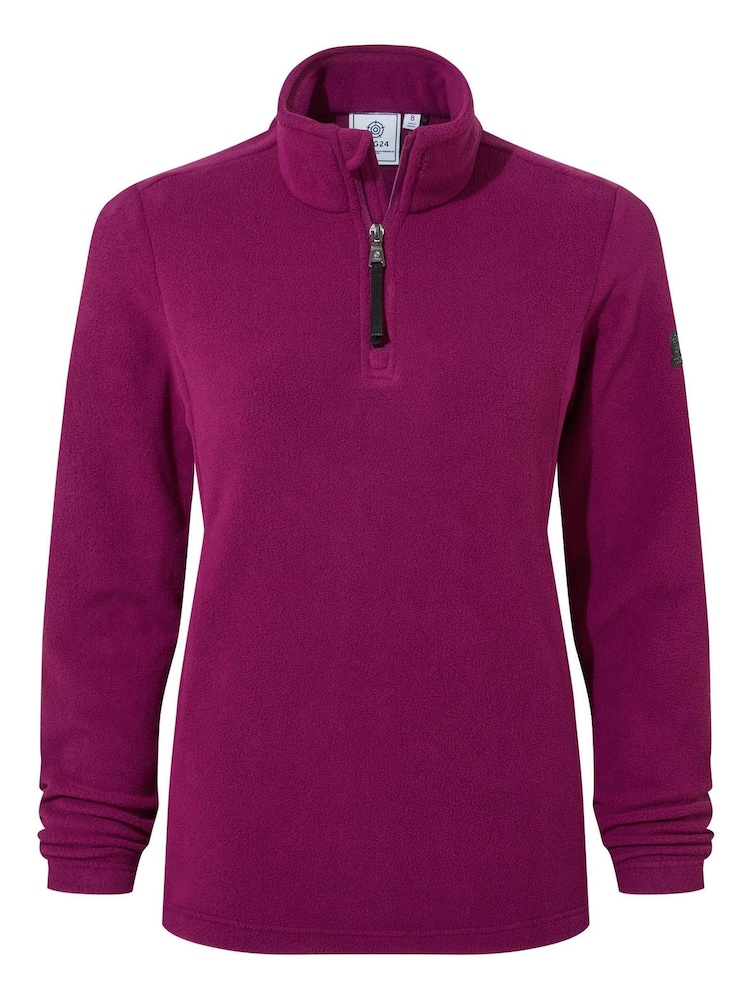 Tog 24 Purple Revive Fleece Zip Neck Jumper - Image 6 of 6