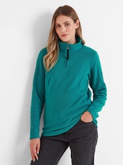 Tog 24 Teal Green Revive Fleece Zip Neck Jumper - Image 2 of 6
