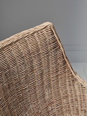 Cox & Cox Natural Round Rattan Carver Chair - Image 6 of 6