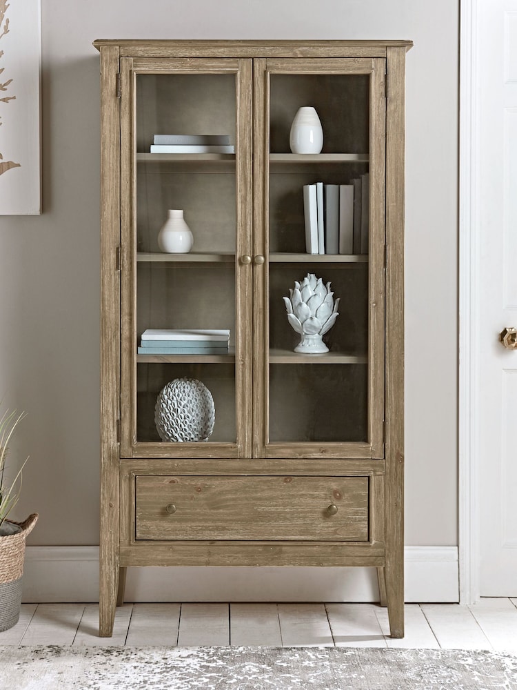 Cox & Cox Limewashed Camille Cabinet - Image 1 of 5