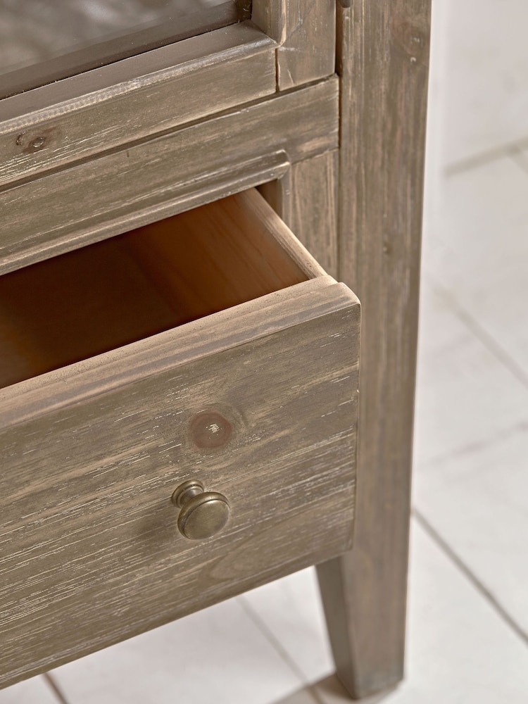 Cox & Cox Limewashed Camille Cabinet - Image 2 of 5