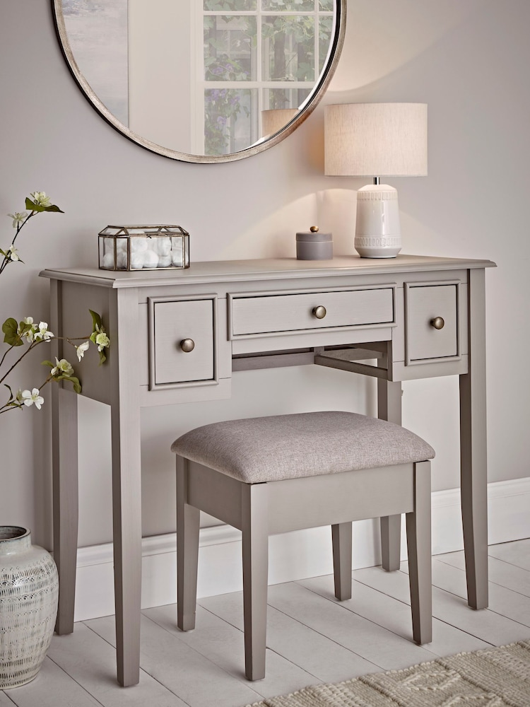 Cox & Cox Grey Camille Dressing Table - Image 1 of 6