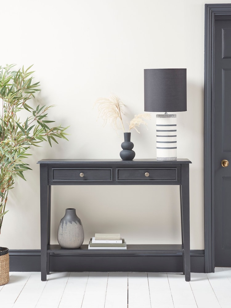 Cox & Cox Black Camille Console Table - Image 1 of 5