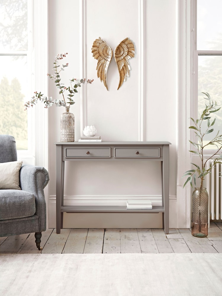 Cox & Cox Grey Camille Console Table - Image 1 of 5