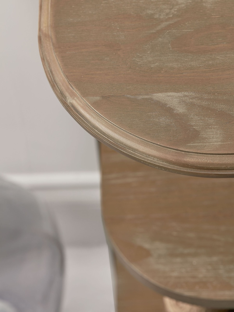 Cox & Cox Limewashed Camille Display Console - Image 2 of 4