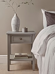 Cox & Cox Grey Camille Bedside Table - Image 1 of 6