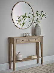 Cox & Cox Limewashed Camille Console Table - Image 1 of 6