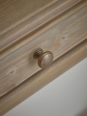 Cox & Cox Limewashed Camille Console Table - Image 3 of 6