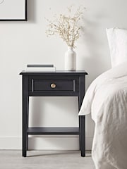 Cox & Cox Black Camille Bedside Table - Image 1 of 6