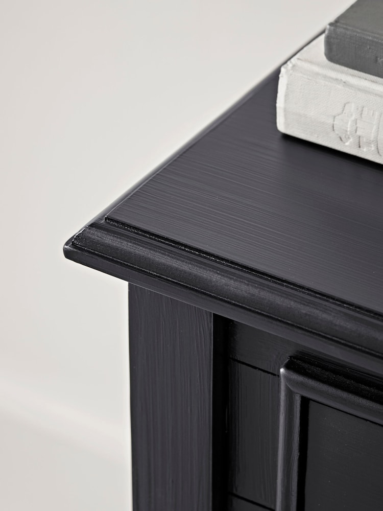Cox & Cox Black Camille Bedside Table - Image 2 of 6