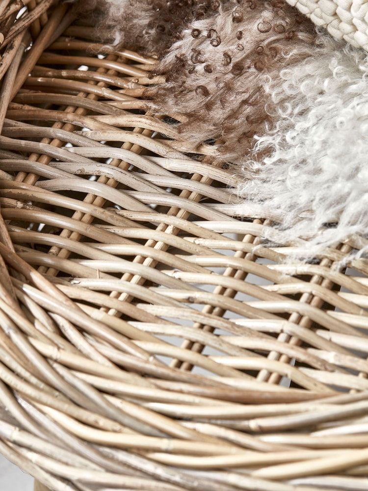 Cox & Cox Natural Round Rattan Tub Chair - Image 2 of 4