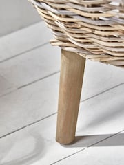 Cox & Cox Natural Round Rattan Tub Chair - Image 4 of 4
