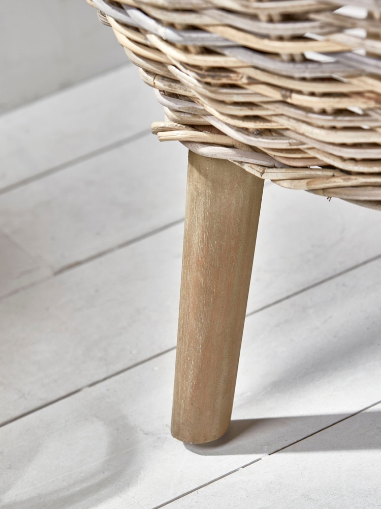Cox & Cox Natural Round Rattan Tub Chair - Image 4 of 4
