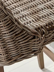 Cox & Cox Natural Round Rattan Bar Stool - Image 4 of 6