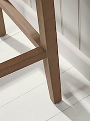 Cox & Cox Natural Round Rattan Bar Stool - Image 6 of 6